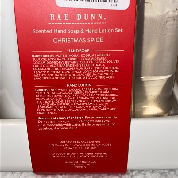 Rae Dunn NAUGHTY NICE 🌲 Soap & Lotion With Dish - Picture 3 of 3